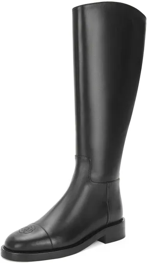 Western Style Long Boots, Fur Lined Stable Winter Women Waterproof Shoes, Neoprene Lined Outdoor Boots Suitable for All-Weather Use,40,Black
