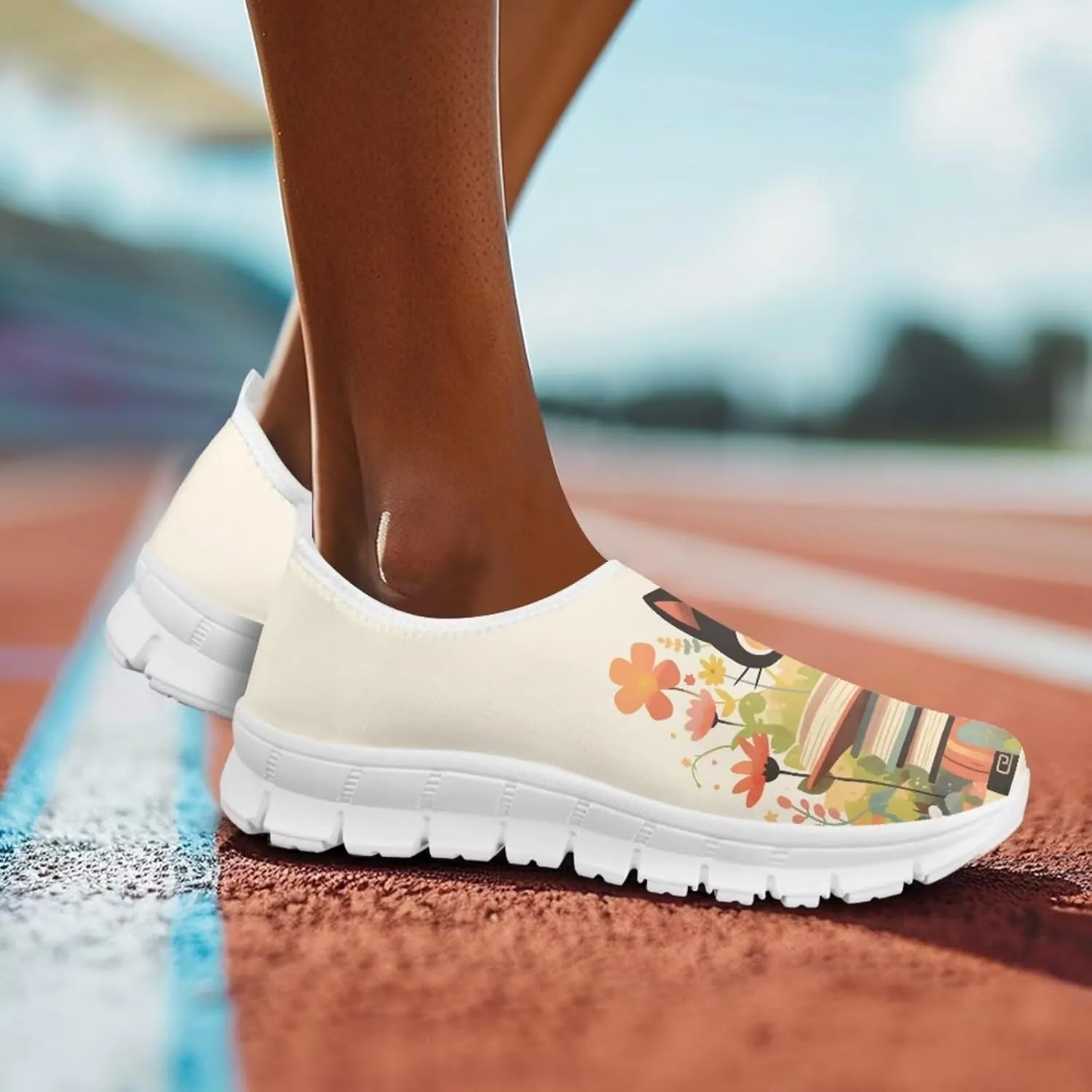 Women Casual Loafers Animal Print Non Slip Work Shoes Wide Width Low-Cut Flat Sneakers Everyday Footwear