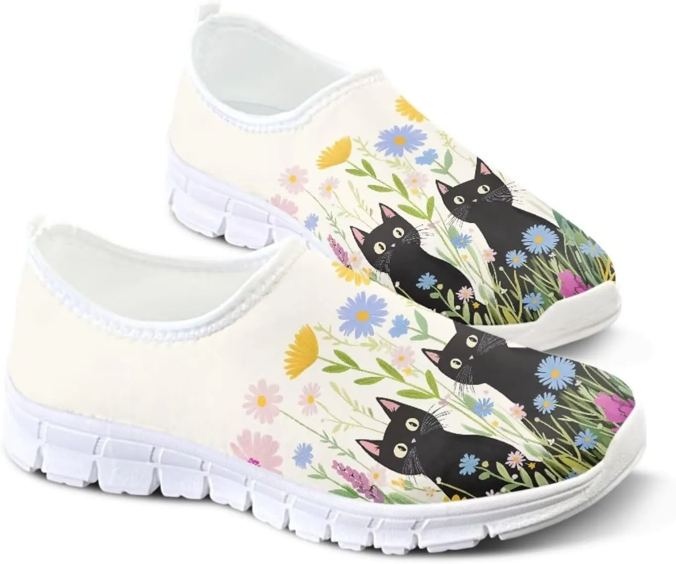 Women Casual Loafers Animal Print Non Slip Work Shoes Wide Width Low-Cut Flat Sneakers Everyday Footwear