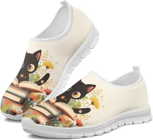 Women Casual Loafers Animal Print Non Slip Work Shoes Wide Width Low-Cut Flat Sneakers Everyday Footwear