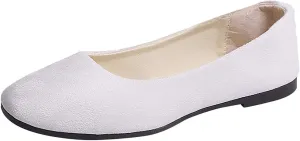 Women Round Toe Flats Comfortable Fashion Ballet Flat Shoes for Women Dressy Slip-ons Loafers