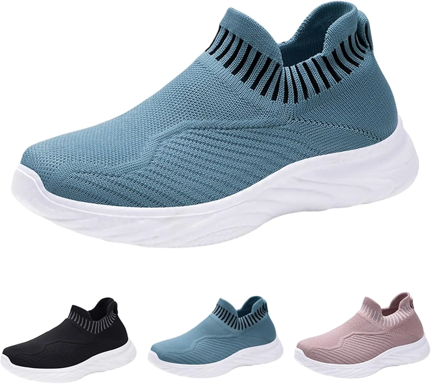 Women Woven Comfy Orthopedic Walking Shoes, Non-Slip Sneakers with Arch Support 2025 New Women's Breathable Slip On Arch Support