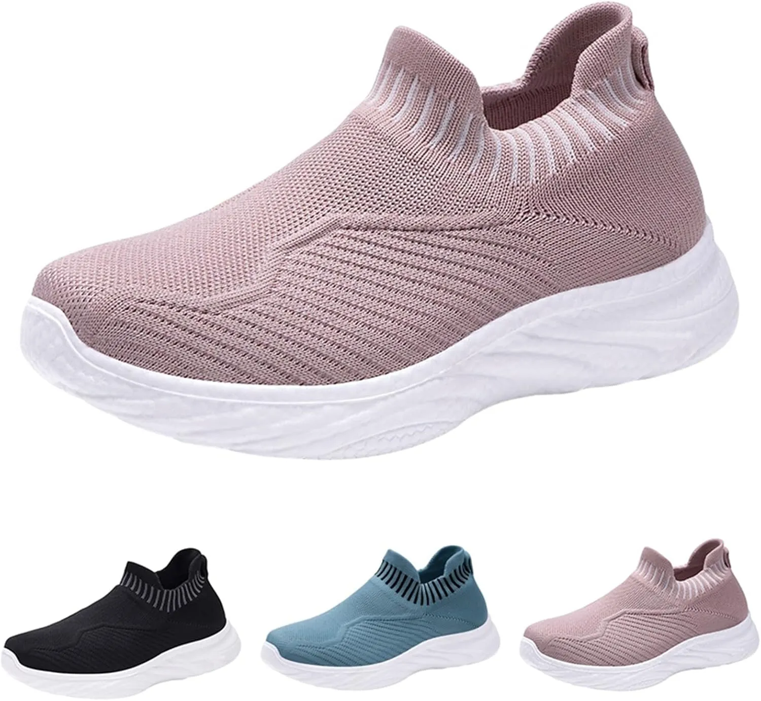 Women Woven Comfy Orthopedic Walking Shoes, Non-Slip Sneakers with Arch Support 2025 New Women's Breathable Slip On Arch Support