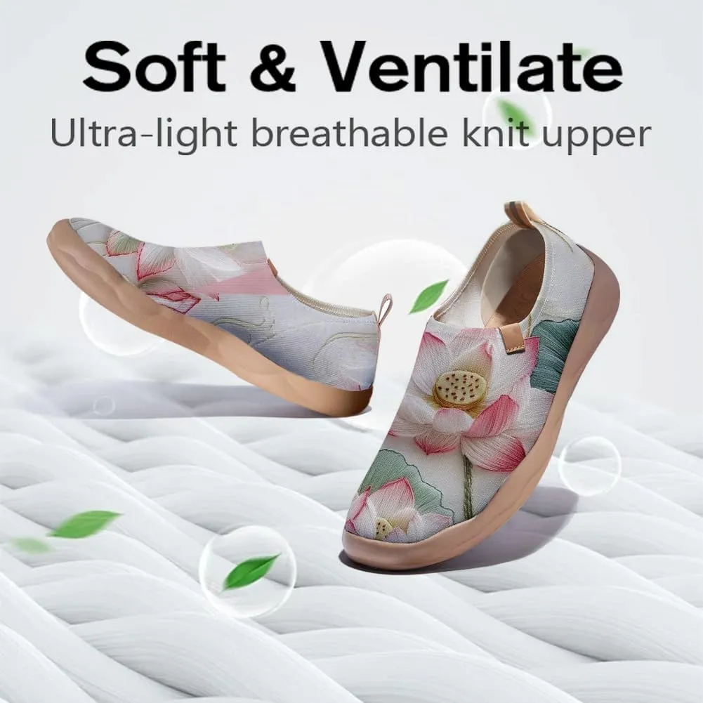 Women's Art Travel Sneakers Colorful Comfortable Slip On Shoes Casual Floral Stylish Everyday Loafers