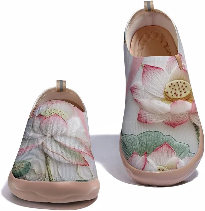 Women's Art Travel Sneakers Colorful Comfortable Slip On Shoes Casual Floral Stylish Everyday Loafers