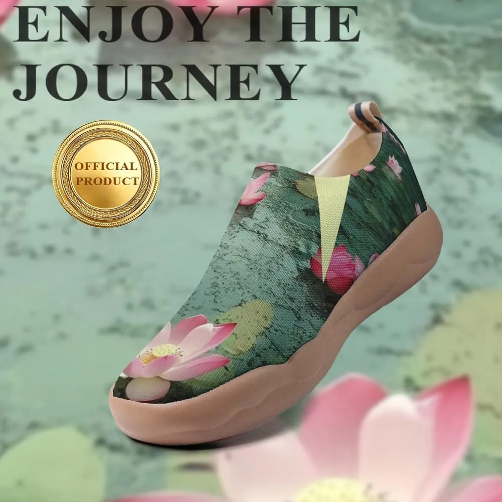 Women's Art Travel Sneakers Colorful Comfortable Slip On Shoes Casual Floral Stylish Everyday Loafers