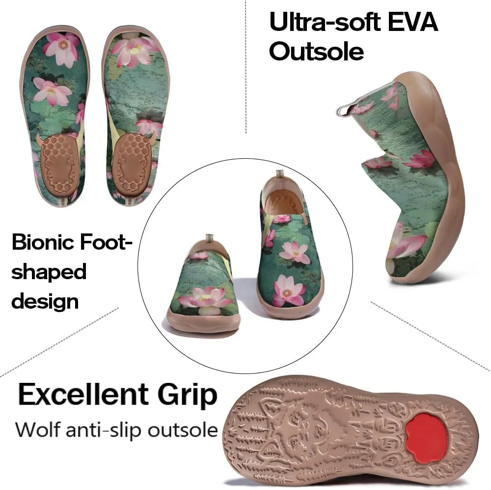 Women's Art Travel Sneakers Colorful Comfortable Slip On Shoes Casual Floral Stylish Everyday Loafers