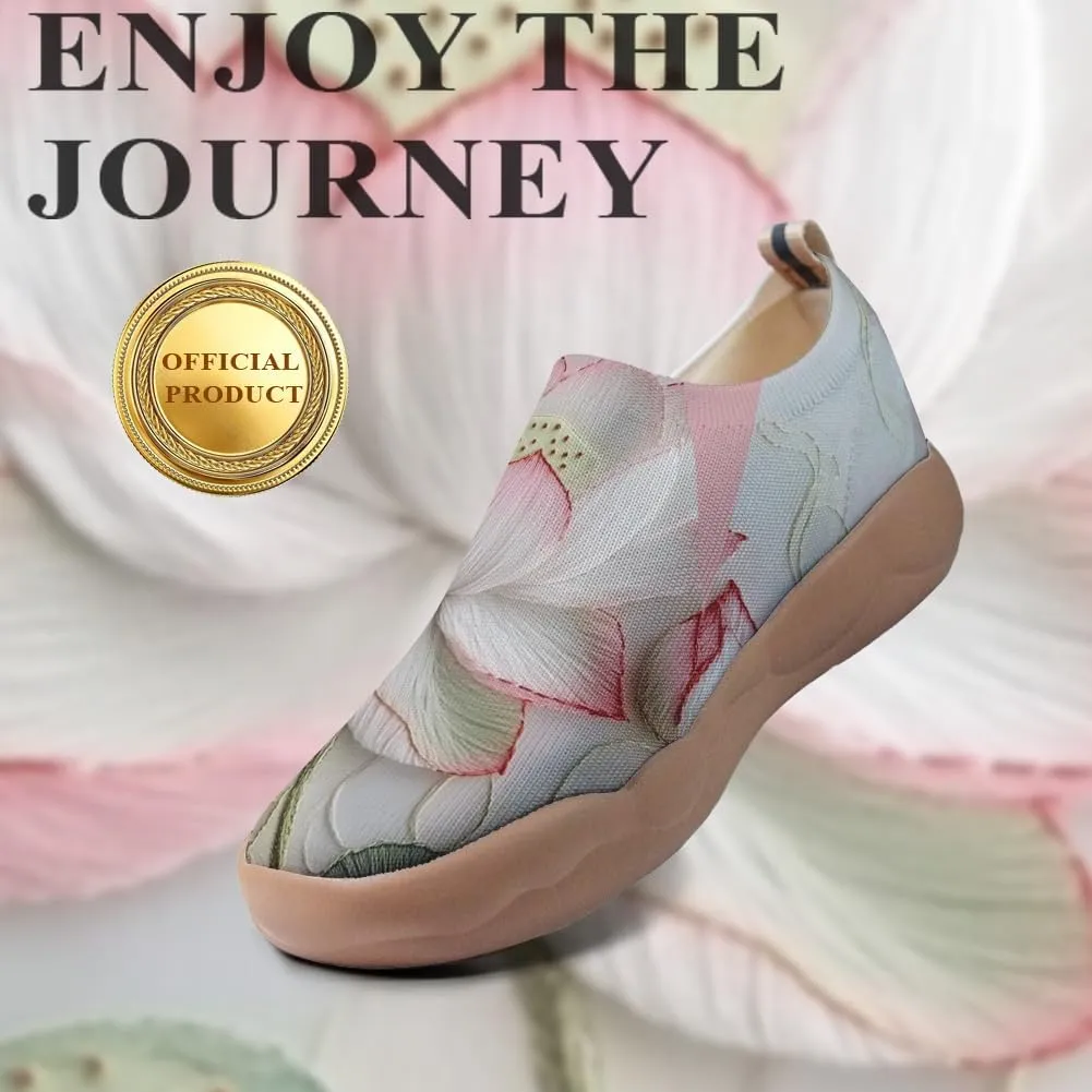 Women's Art Travel Sneakers Colorful Comfortable Slip On Shoes Casual Floral Stylish Everyday Loafers