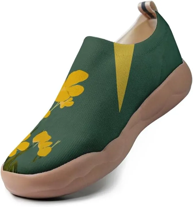 Women's Artistic Floral Slip On Shoes Ultra Lightweight Walking Travel Loafers Casual Comfort Everyday Wear Sneakers