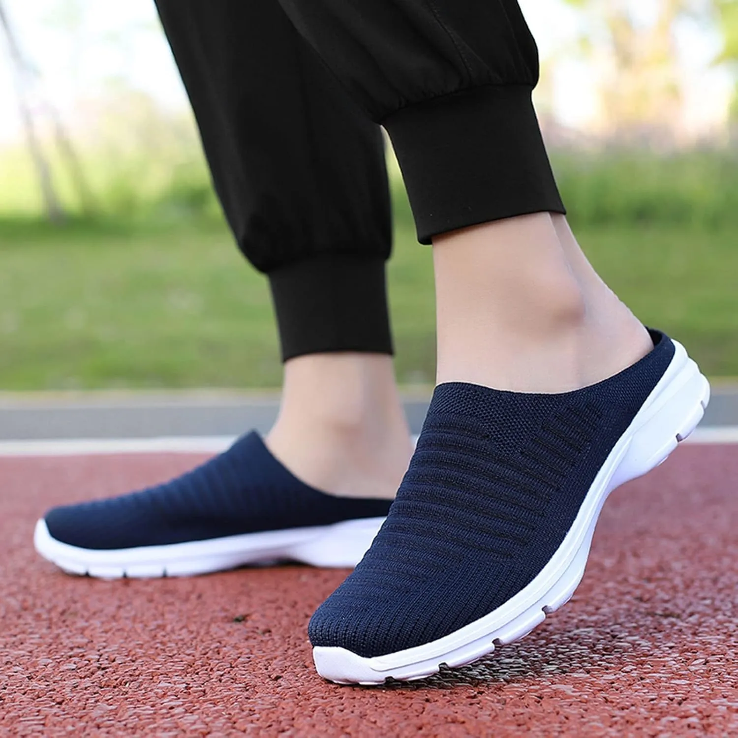 Women's Backless Slip on Mesh Sneakers Shoes Running Shoes for Men High Top Women's Shoes Casual Women Shoes Sneakers Red Tennis Shoe Loafers Dress Shoe