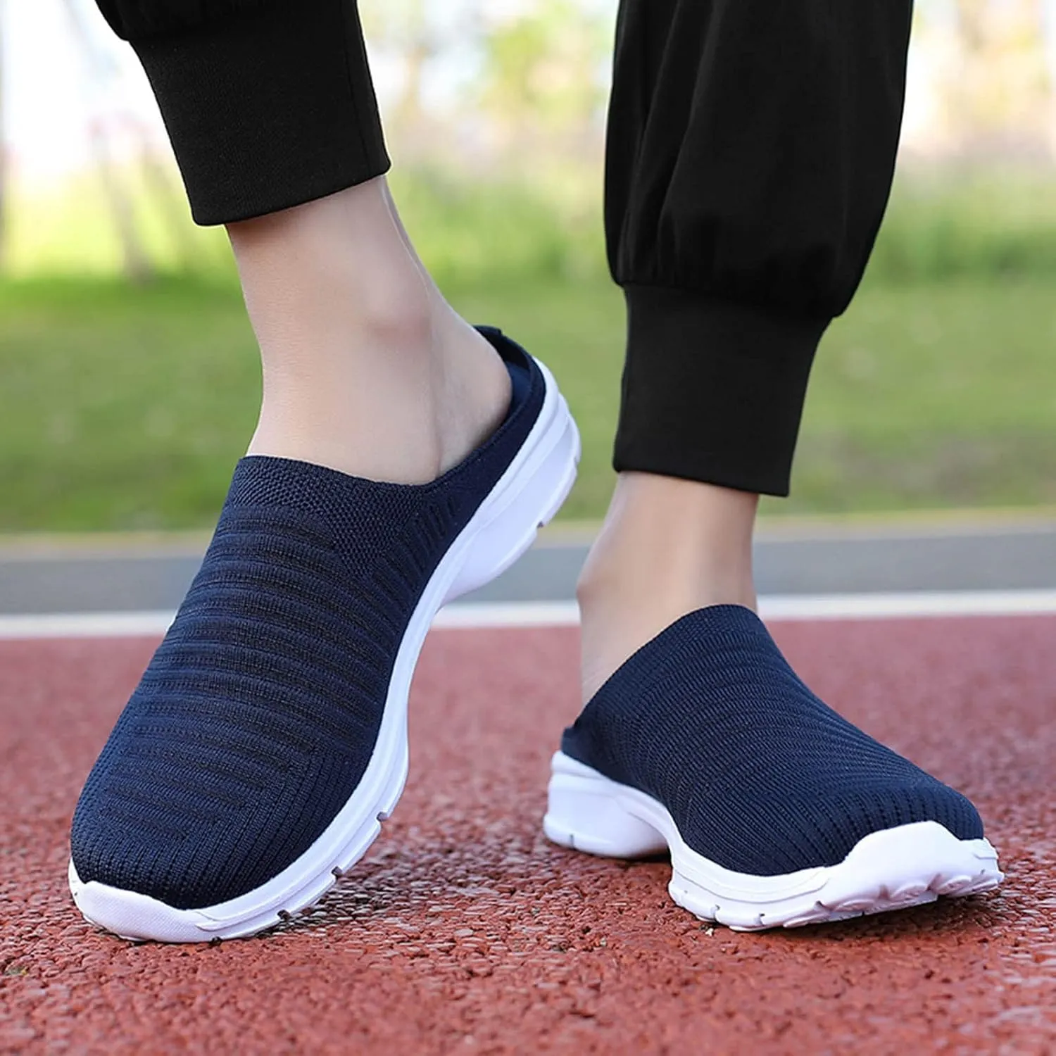 Women's Backless Slip on Mesh Sneakers Shoes Running Shoes for Men High Top Women's Shoes Casual Women Shoes Sneakers Red Tennis Shoe Loafers Dress Shoe