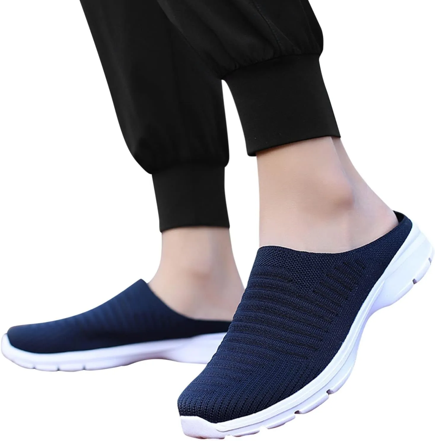 Women's Backless Slip on Mesh Sneakers Shoes Running Shoes for Men High Top Women's Shoes Casual Women Shoes Sneakers Red Tennis Shoe Loafers Dress Shoe