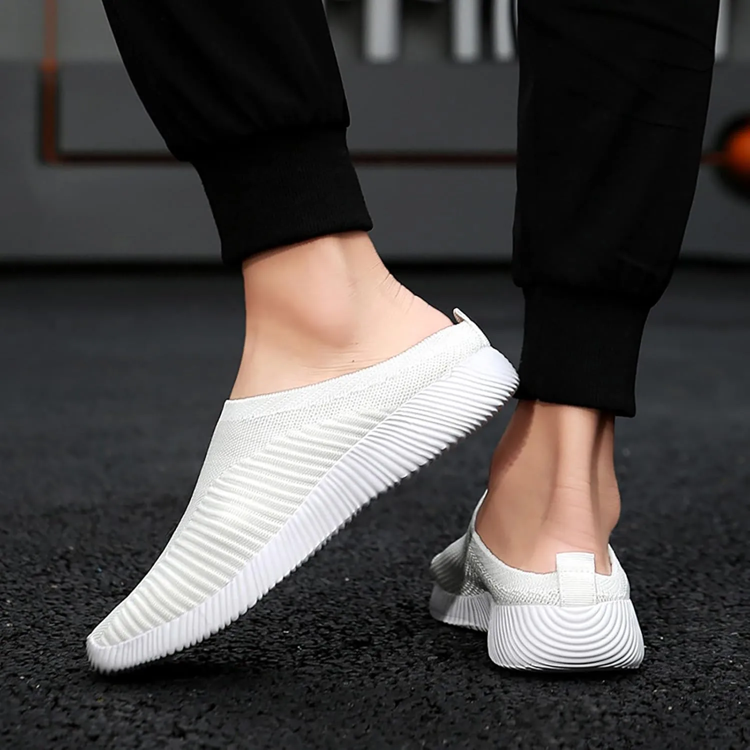 Women's Backless Slip on Mesh Sneakers Shoes Running Shoes for Women High Top White Casual Shoes White Sneakers White Tennis Shoe Loafers Shoe