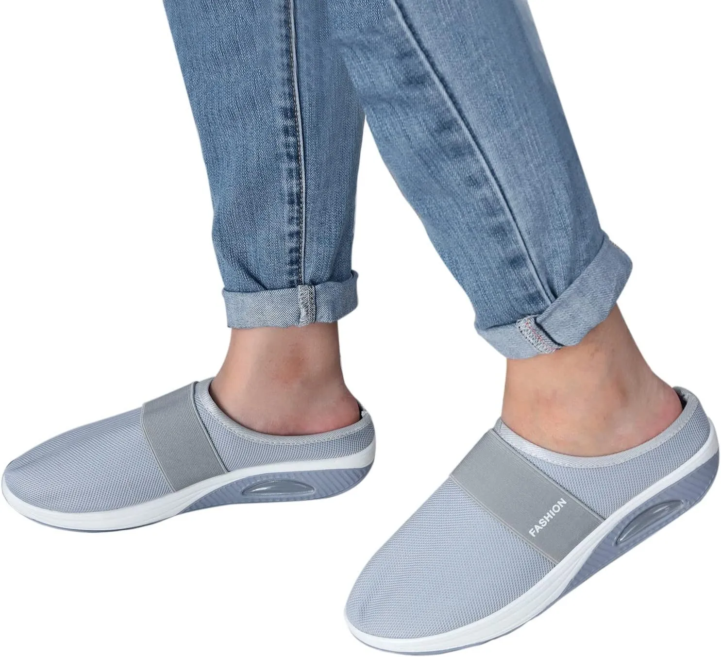 Womens Backless Sneakers Mesh Slip-on Mule Shoes Slip On Shoes Women Arch Support Men Casual Shoes Fashion Sneakers 2025 Waterproof Tennis Shoe Trainers Shoe