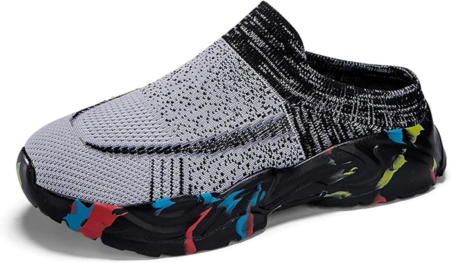 Women's Backless Walking Sneakers Summer Slip-on Mens Dress Shoes Wide Casual Black Shoes Casual Sneakers Steel Toe Tennis Shoe Cross Trainer Shoe