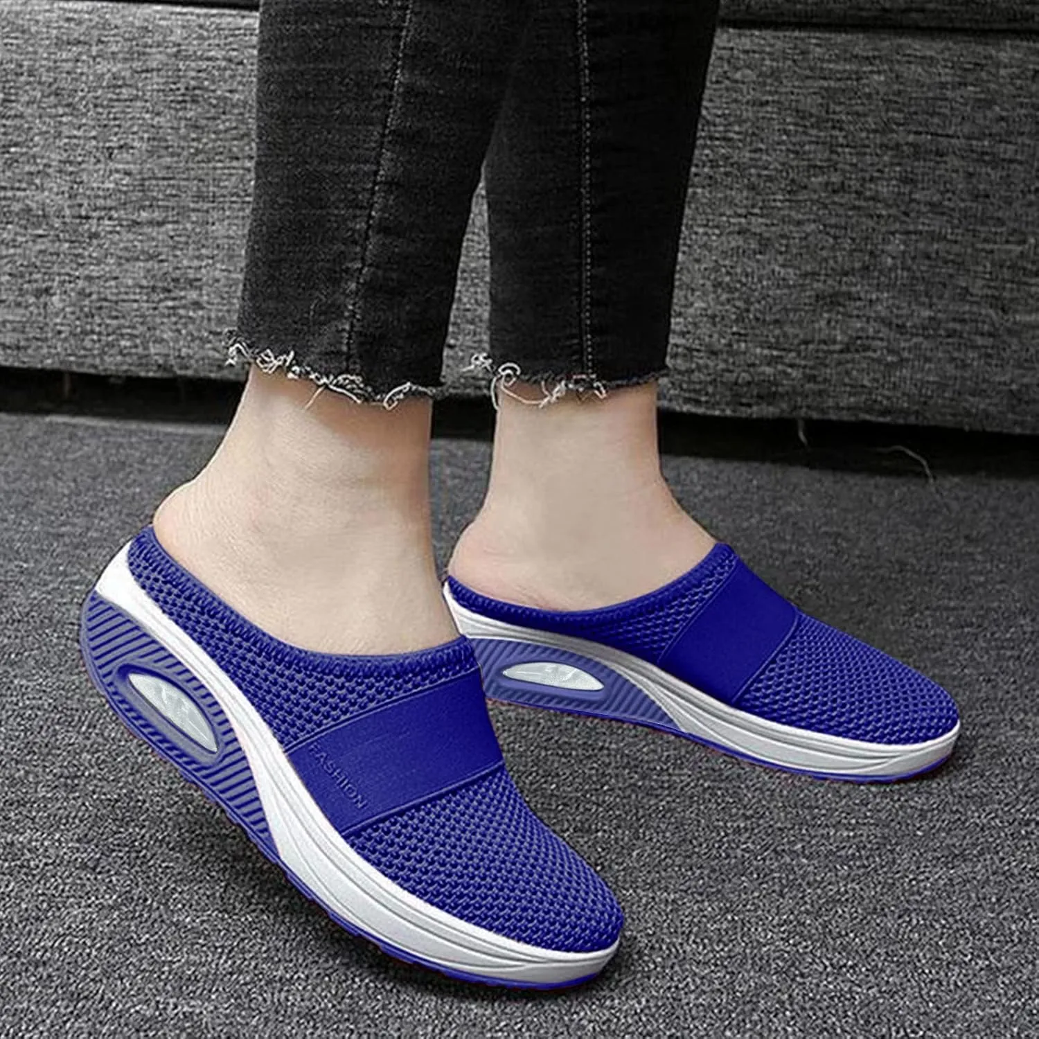 Womens Breathable Mesh Walking Mules Sneakers Mens Dress Shoes Arch Support Men Shoes Casual Dress Sneakers Slip On Tennis Shoe Loafers Casual Slip On