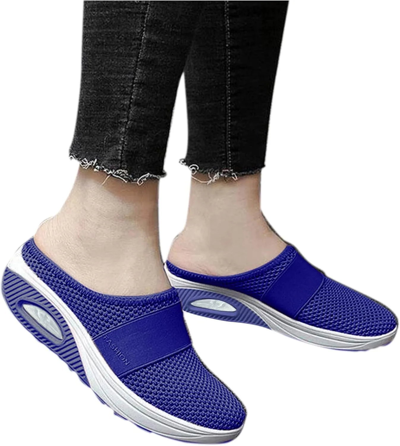 Womens Breathable Mesh Walking Mules Sneakers Mens Dress Shoes Arch Support Men Shoes Casual Dress Sneakers Slip On Tennis Shoe Loafers Casual Slip On