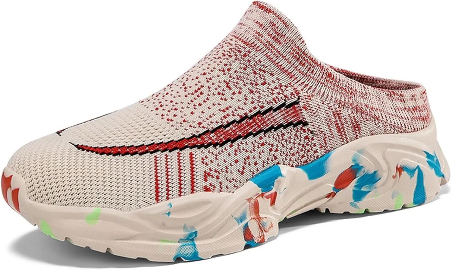 Womens Breathable Mesh Walking Mules Sneakers Running Shoes for Women High Top Ladies Casual Shoes Brown Sneakers Slip On Tennis Shoe Cross Trainer Shoe