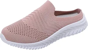 Womens Breathable Mesh Walking Mules Sneakers Tennis Shoes Womens Wide Width Men's Casual Dress Shoes Wedge Sneakers Steel Toe Tennis Shoe Trainers Shoe