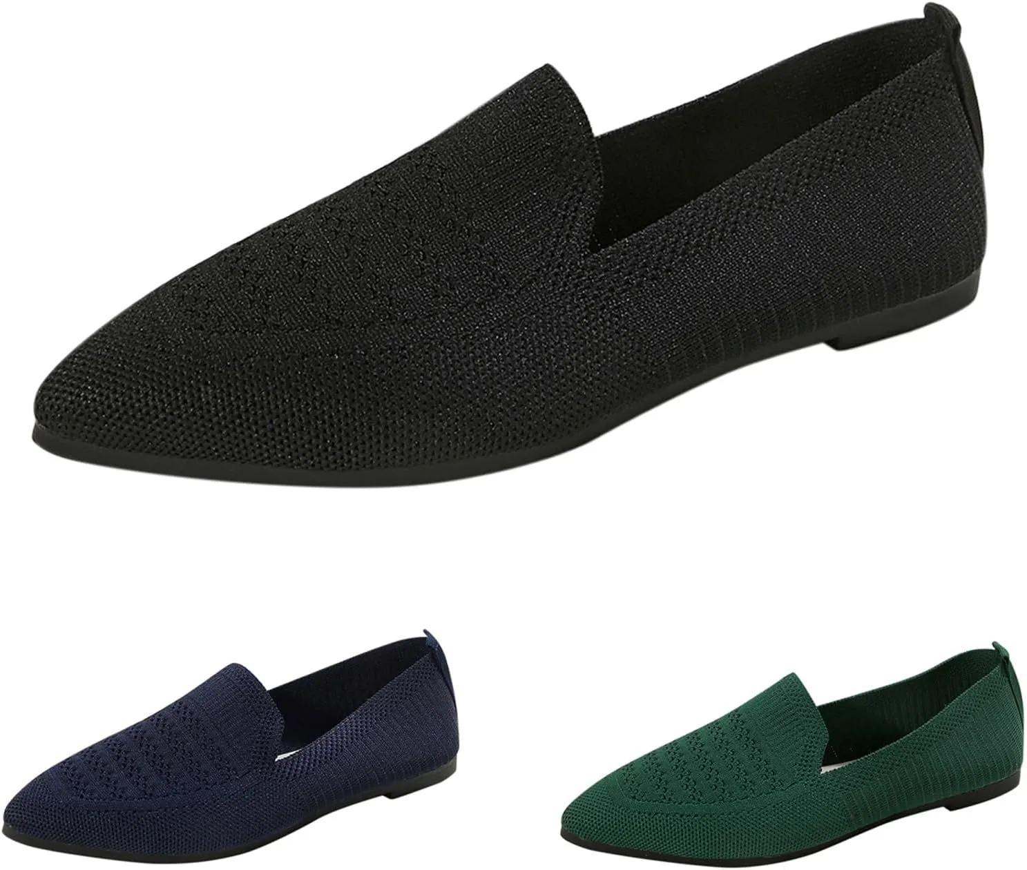 Women's Casual Flat Shoes Summer Slip On Work Shoes Soft Wide Width Dress Sneakers Comfortable Mesh Breathable Sneakers