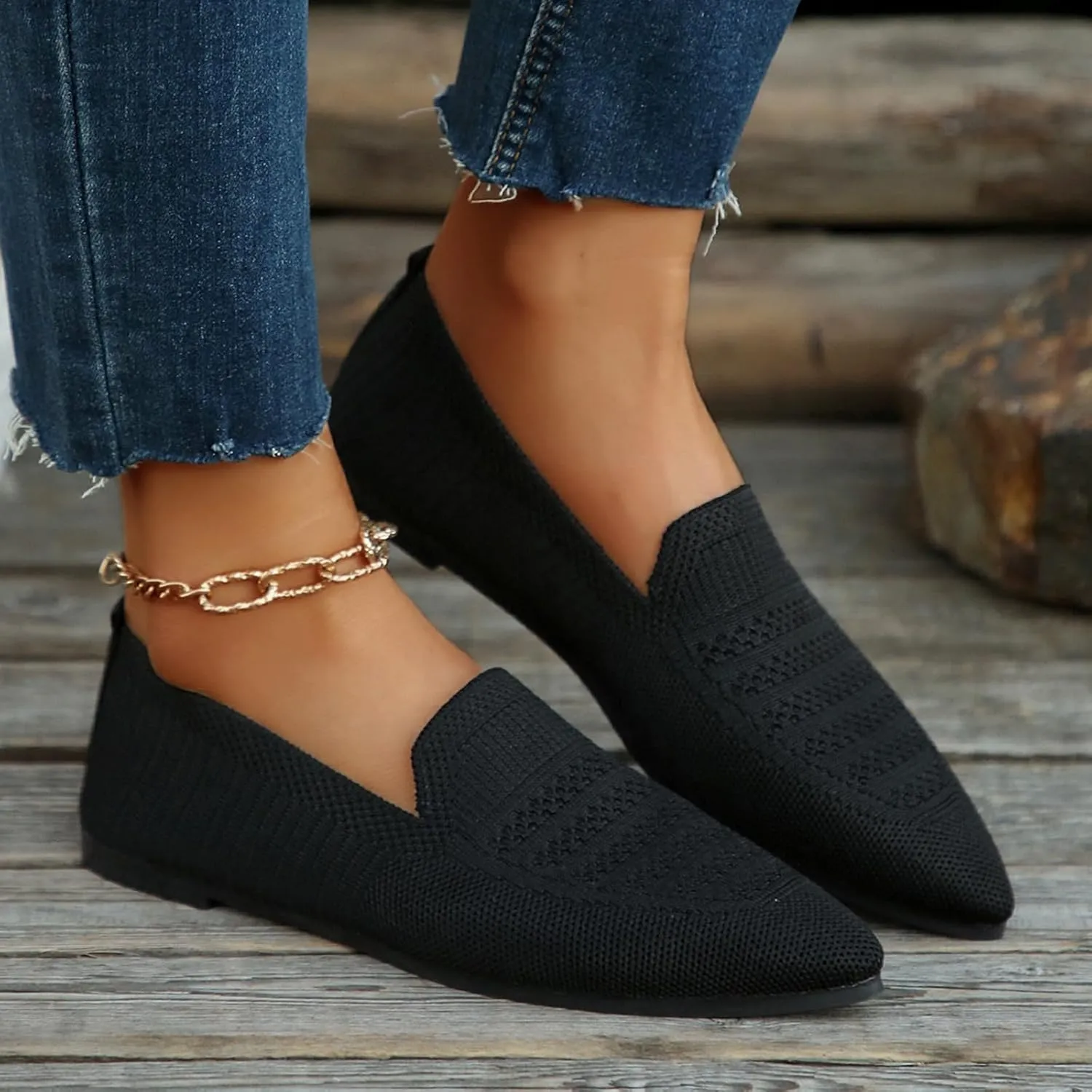 Women's Casual Flat Shoes Summer Slip On Work Shoes Soft Wide Width Dress Sneakers Comfortable Mesh Breathable Sneakers