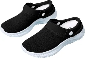 Women's Casual Slip on Half Shoes Breathable Womens Tennis Shoes Mesh Ladies Shoes Casual Black Sneakers Slip On Tennis Shoe Loafers Dress Shoe