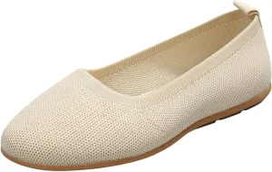 Womens Dressy Casual Walking Shoes Mesh Slip on Loafers Soft White Flats Women's Slip on Sneaker Shoe