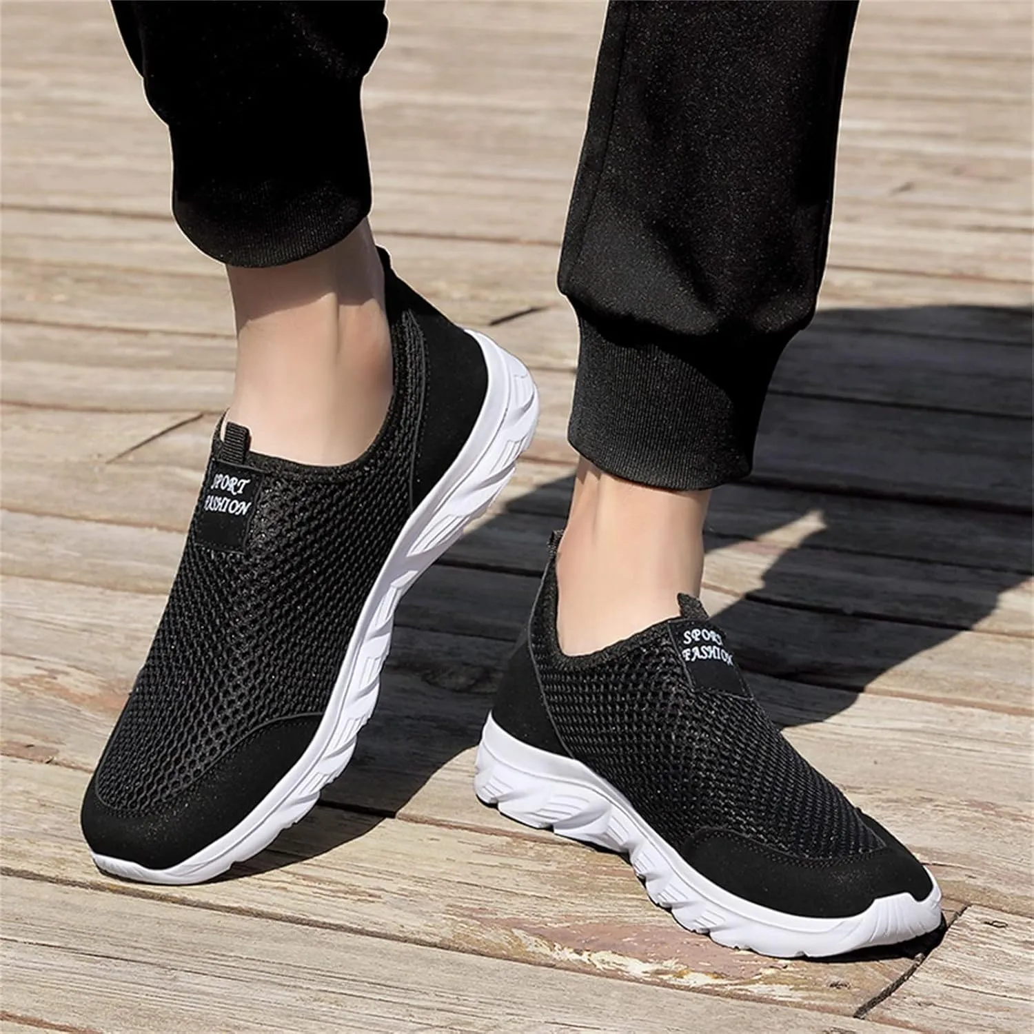 Women's Loafer Flat Platform Sneakers for Women Black Running Shoes for Women Slip on Non Slip Low Top Casual Mens Loafers Dress Shoes Dress Sneakers Men Wide Width