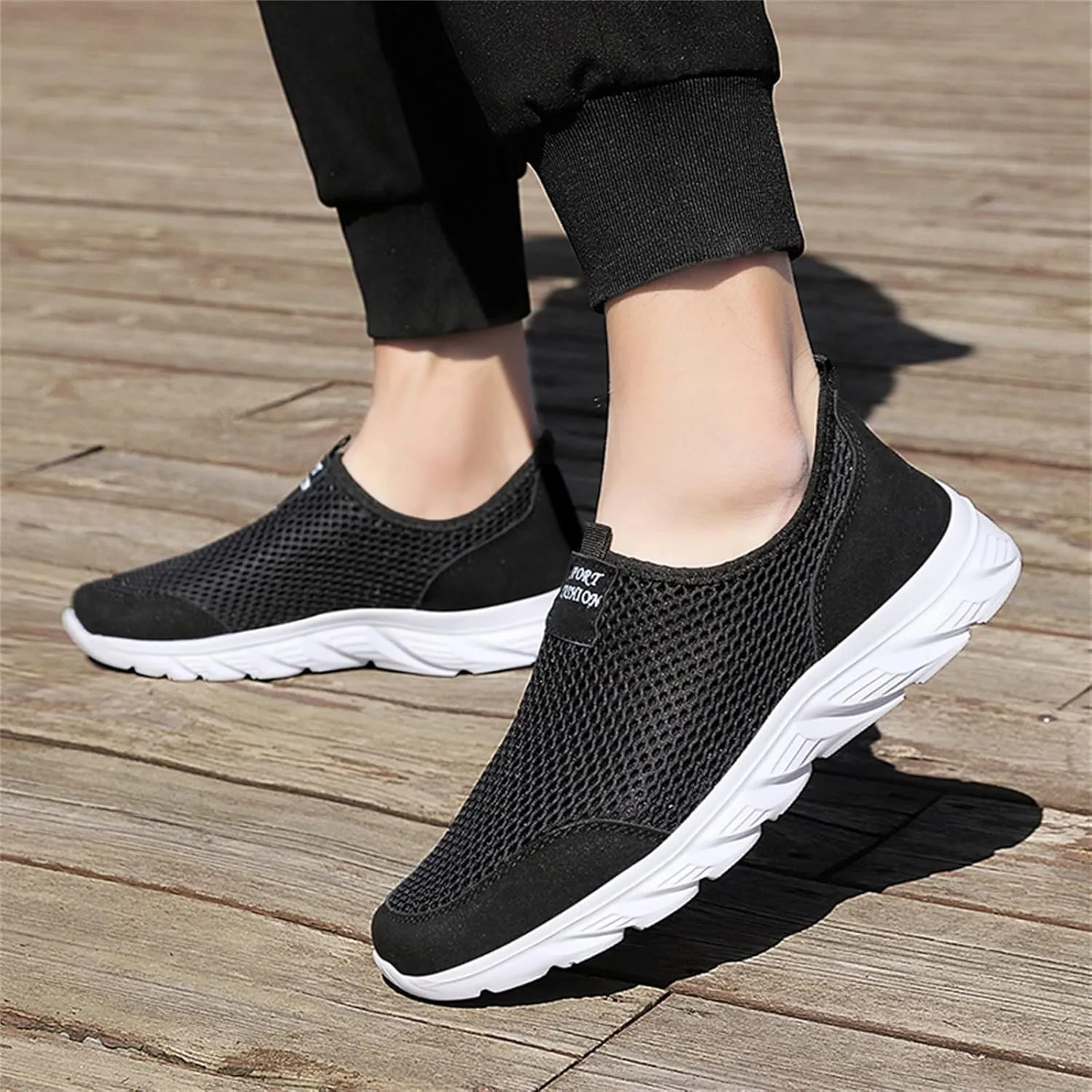 Women's Loafer Flat Platform Sneakers for Women Black Running Shoes for Women Slip on Non Slip Low Top Casual Mens Loafers Dress Shoes Dress Sneakers Men Wide Width