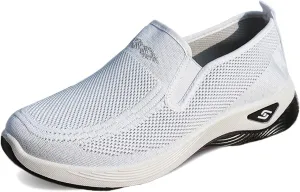 Womens Orthopedic Mesh Walking Shoes Loafers Arch Support Slip On Woven Low Top Outdoor Athletic Running Tennis Sneakers Cozy Basic Breathable Lightweight Wide Width Soft Comfy Sole Shoes Sneakers
