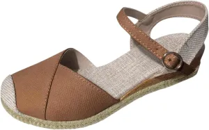 Womens Orthopedic Platform Wedge Sandals Summer Dressy Closed Toe Strappy Slip on Ankle Strap Espadrilles Sandals