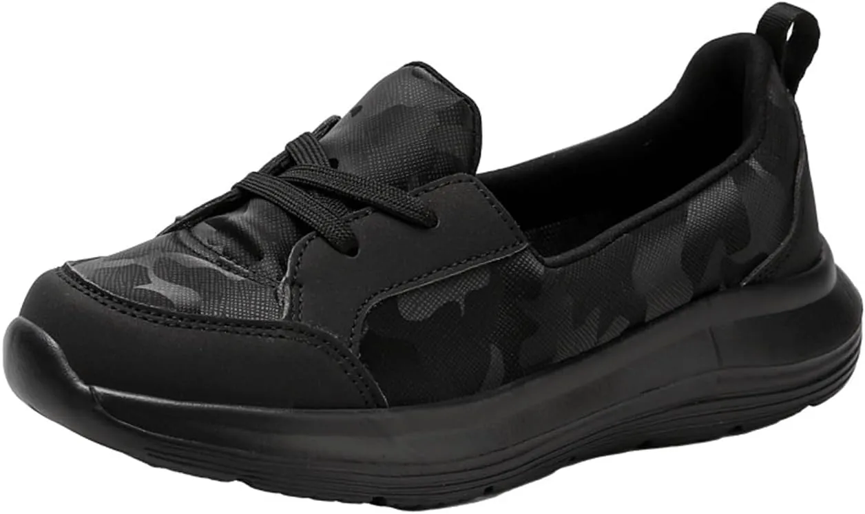 Women's Pattern Print Slip On Walking Shoes Comfortable Casual Arch Support Non-Slip Breathable Soft Sole Low Top Loafers Flats