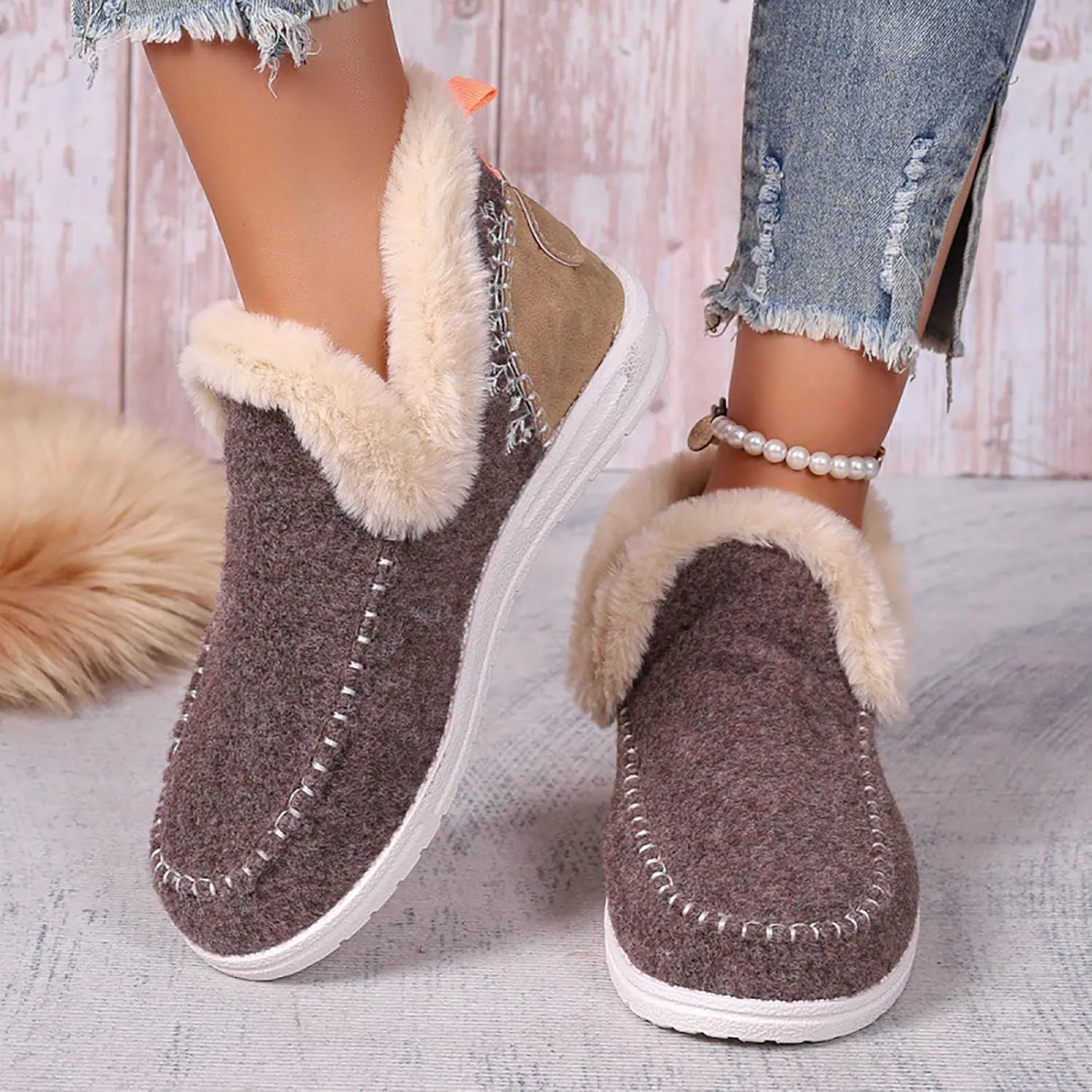 Womens Shoes Casual Women's Fashion Sneakers Slip On Loafers for Women Dressy Fashion Casual Comfy Soft Christmas Print Shoes Women Comfort Cute Casual Slip On Lightweight
