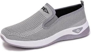 Women's Slip-On Breathable Mesh Sneakers – Lightweight Walking Shoes for Outdoor, Travel, Casual Wear – Comfortable Anti-Slip Loafers for Everyday, All-Day Use