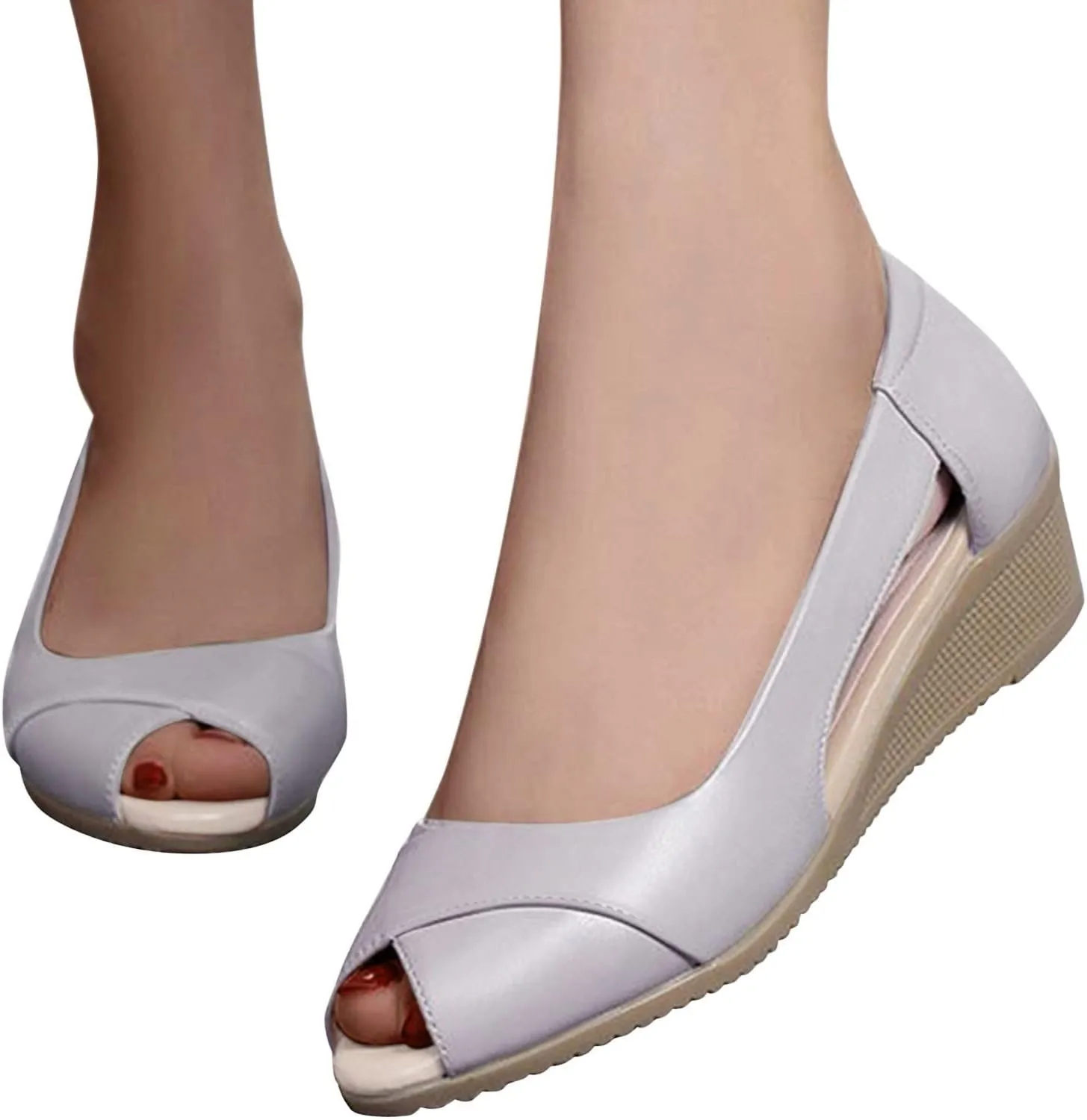 Women's Slip-On Loafer Mesh Slip on Loafers Soft White Flats Women's Loafers Casual Slip on Flat Shoes