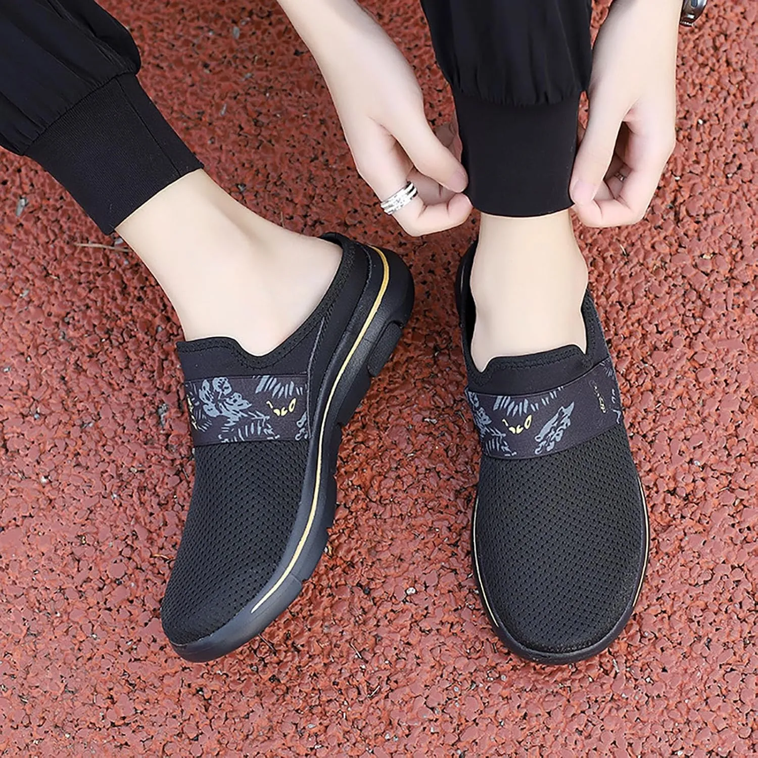 Women's Slip-on Mule Sneakers Lightweight Mens Tennis Shoes Loafers Casual Dress Shoes Black Platform Sneaker Brown Tennis Shoe Loafers Casual Slip On