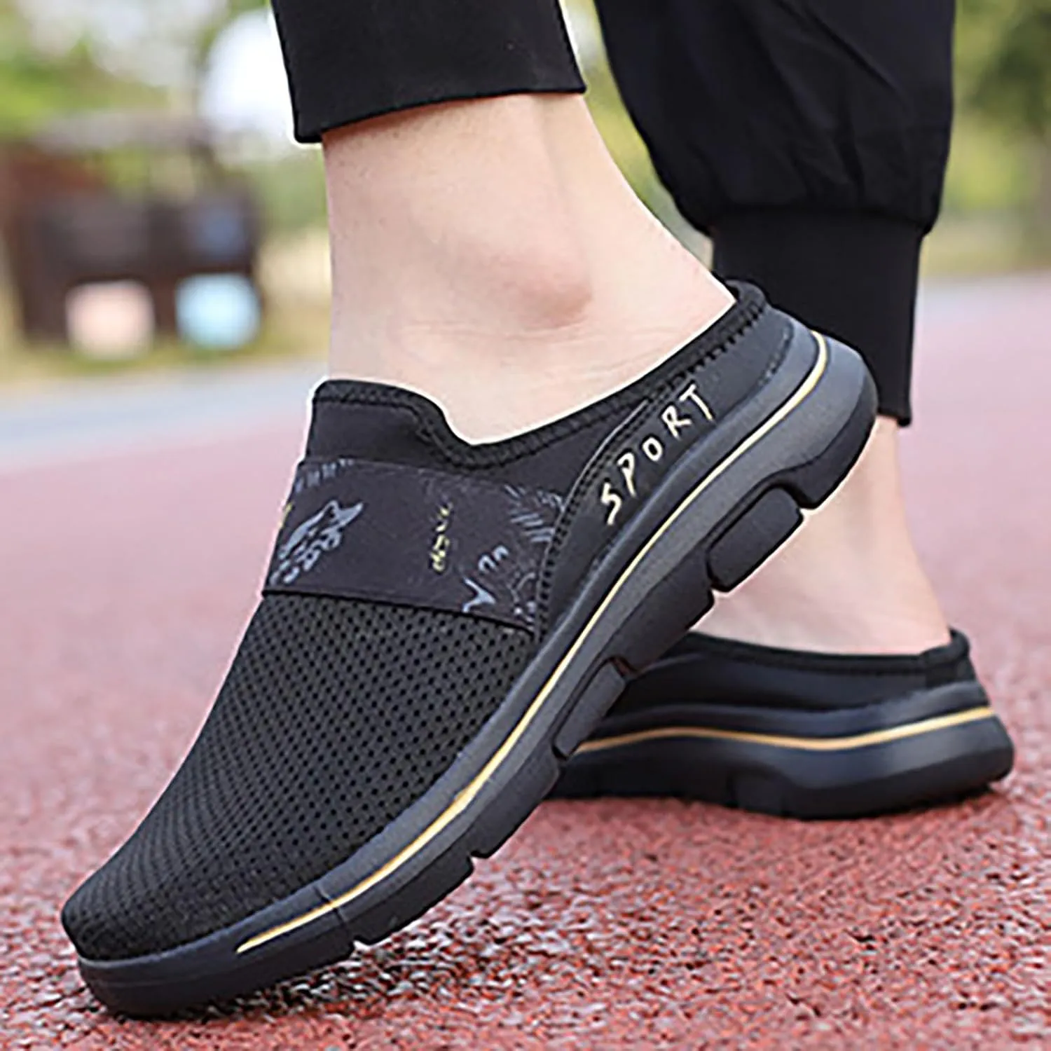 Women's Slip-on Mule Sneakers Lightweight Mens Tennis Shoes Loafers Casual Dress Shoes Black Platform Sneaker Brown Tennis Shoe Loafers Casual Slip On