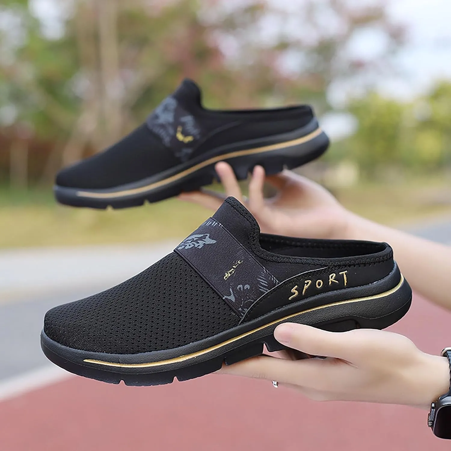 Women's Slip-on Mule Sneakers Lightweight Mens Tennis Shoes Loafers Casual Dress Shoes Black Platform Sneaker Brown Tennis Shoe Loafers Casual Slip On