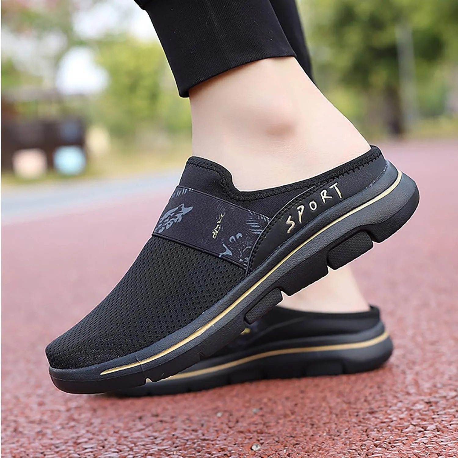 Women's Slip-on Mule Sneakers Lightweight Mens Tennis Shoes Loafers Casual Dress Shoes Black Platform Sneaker Brown Tennis Shoe Loafers Casual Slip On