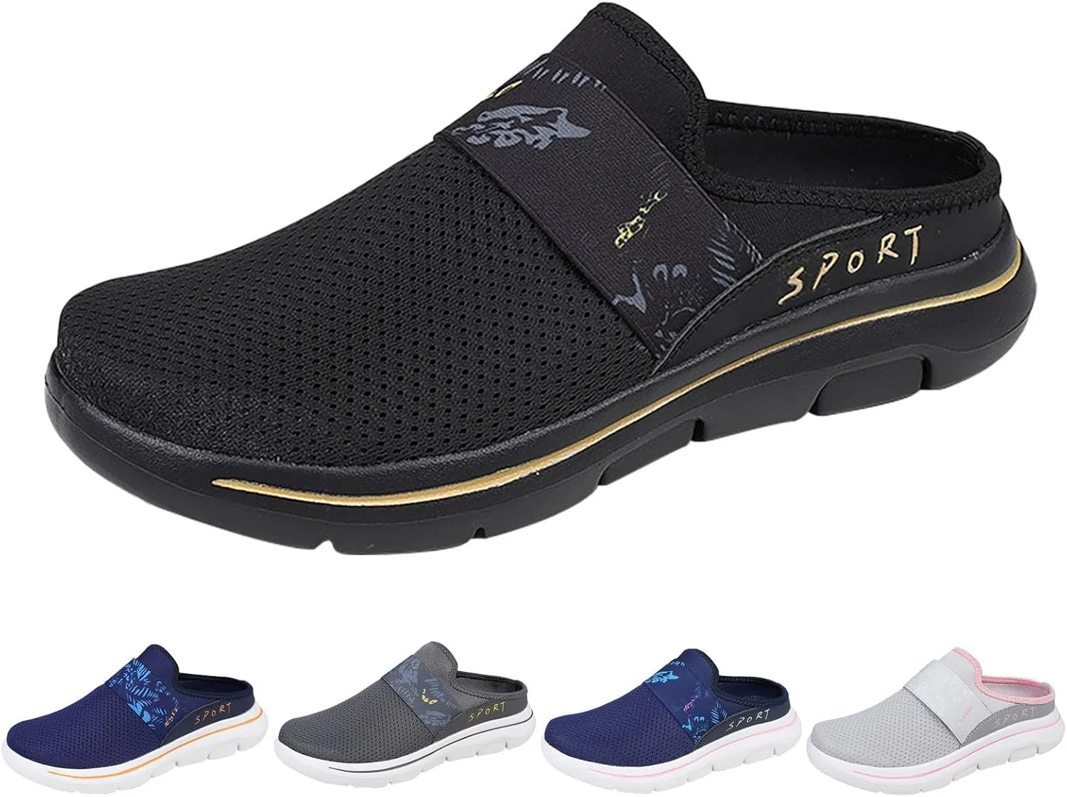 Women's Slip-on Mule Sneakers Lightweight Mens Tennis Shoes Loafers Casual Dress Shoes Black Platform Sneaker Brown Tennis Shoe Loafers Casual Slip On