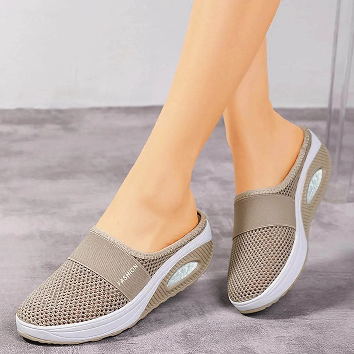 Women's Slip-On Orthopedic Arch Support Backless Running Shoes for Women Casual Women's Shoes Casual Walking Sneakers Waterproof Tennis Shoe Casual Loafers