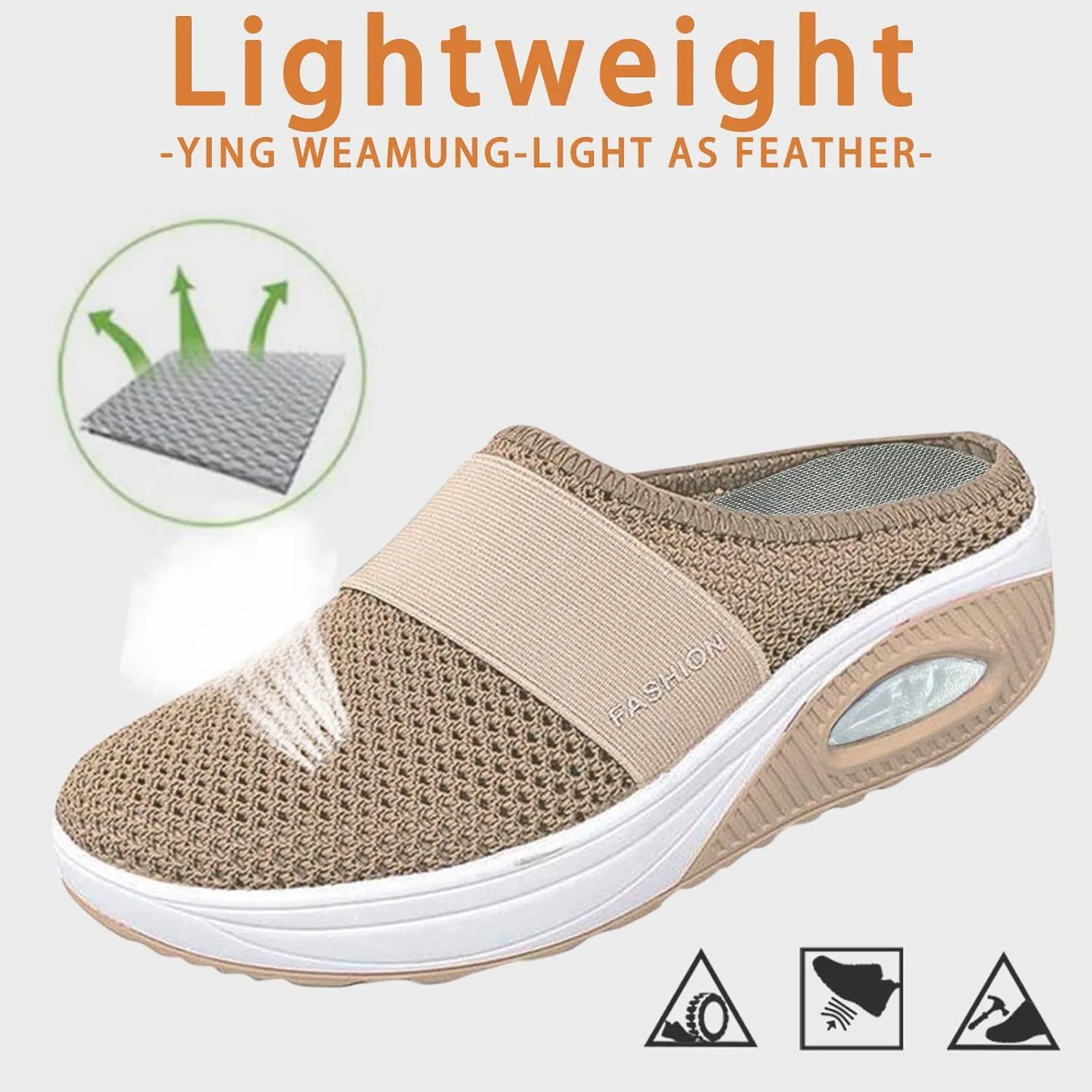 Women's Slip-On Orthopedic Arch Support Backless Running Shoes for Women Casual Women's Shoes Casual Walking Sneakers Waterproof Tennis Shoe Casual Loafers