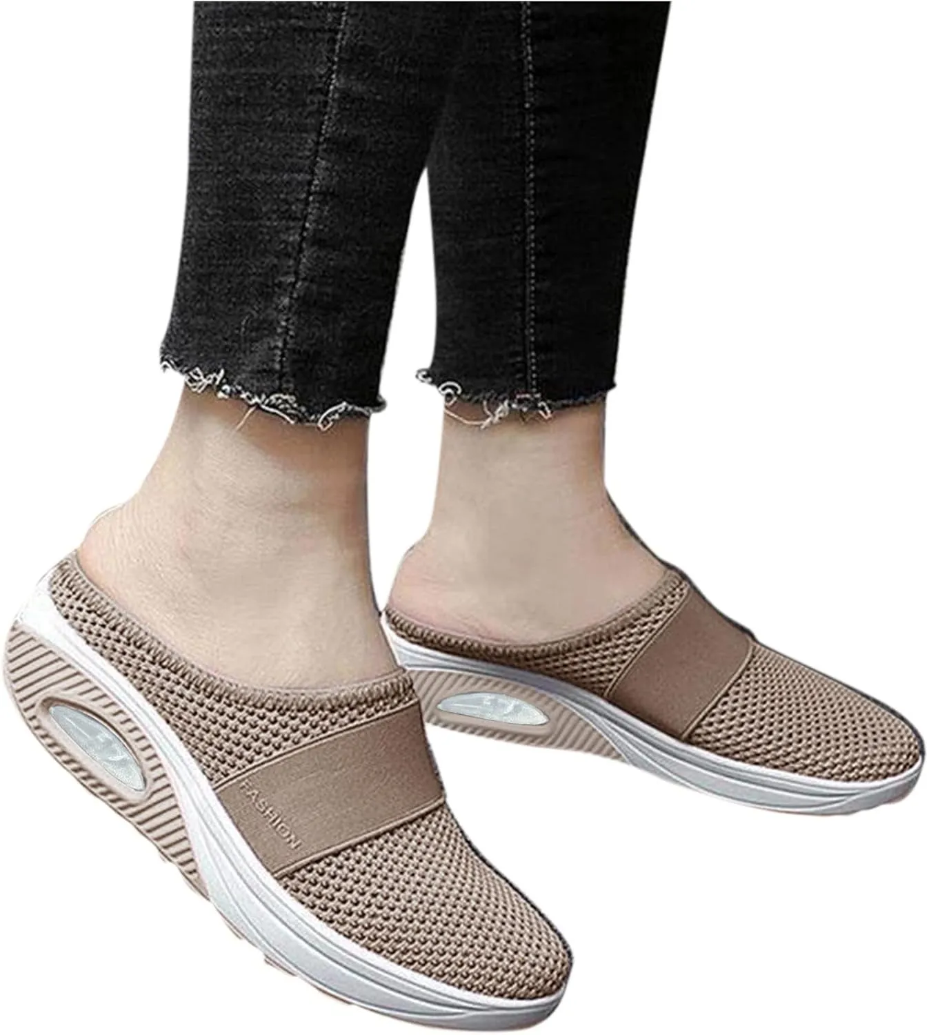 Women's Slip-On Orthopedic Arch Support Backless Running Shoes for Women Casual Women's Shoes Casual Walking Sneakers Waterproof Tennis Shoe Casual Loafers