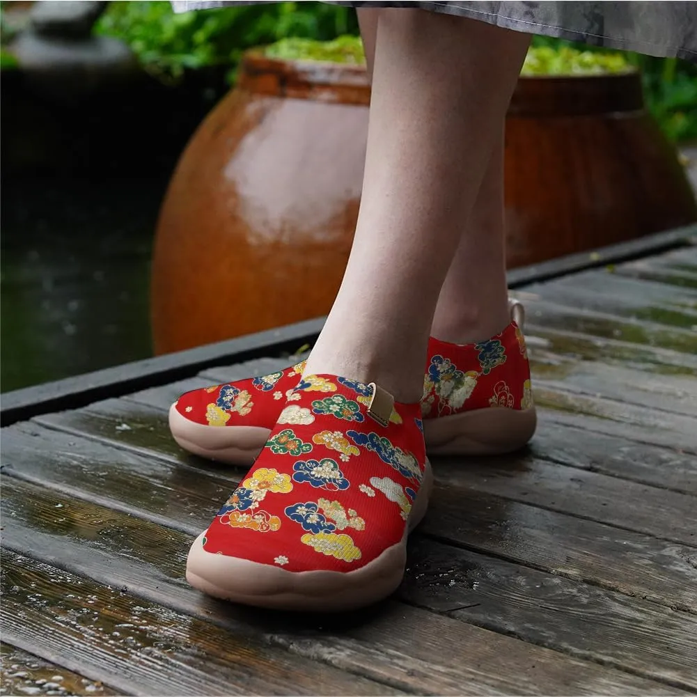 Women's Slip On Shoes Colorful Comfortable Lightweight Art Travel Sneakers Casual Floral Stylish Everyday Loafers