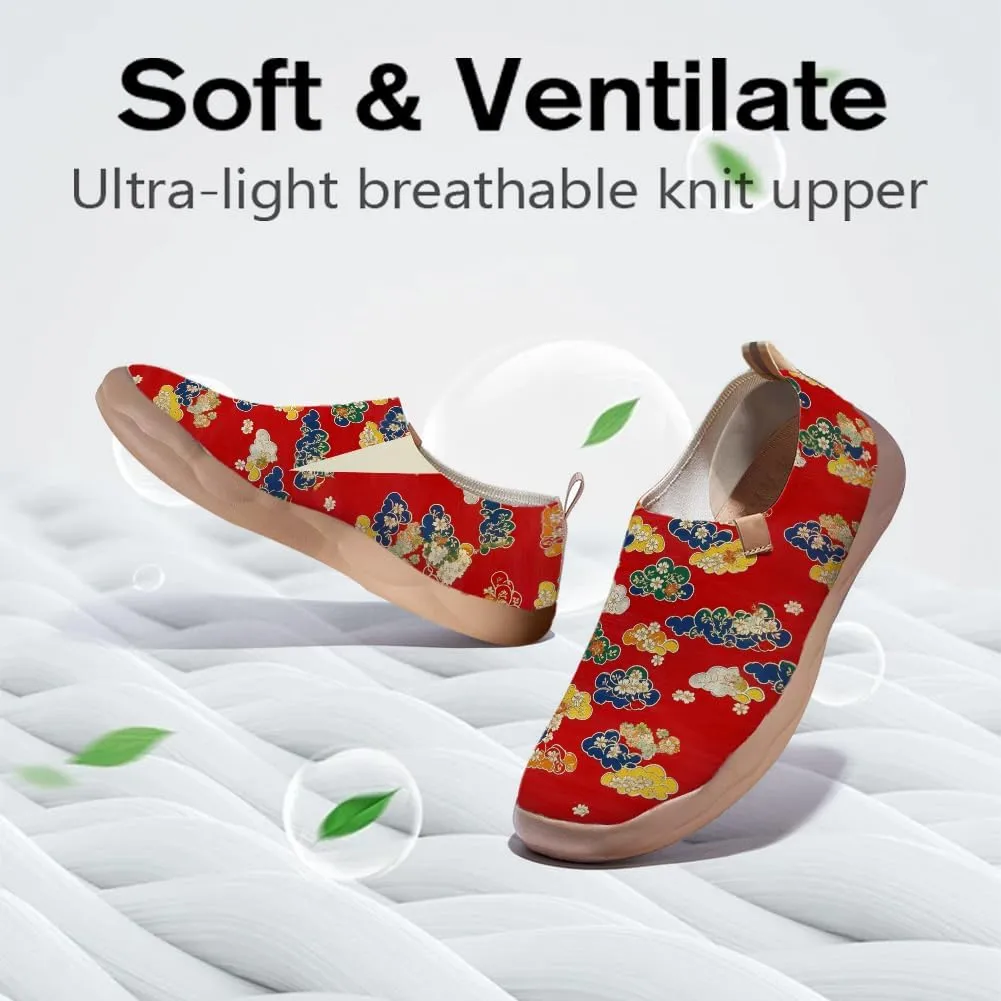 Women's Slip On Shoes Colorful Comfortable Lightweight Art Travel Sneakers Casual Floral Stylish Everyday Loafers