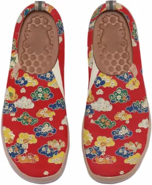 Women's Slip On Shoes Colorful Comfortable Lightweight Art Travel Sneakers Casual Floral Stylish Everyday Loafers