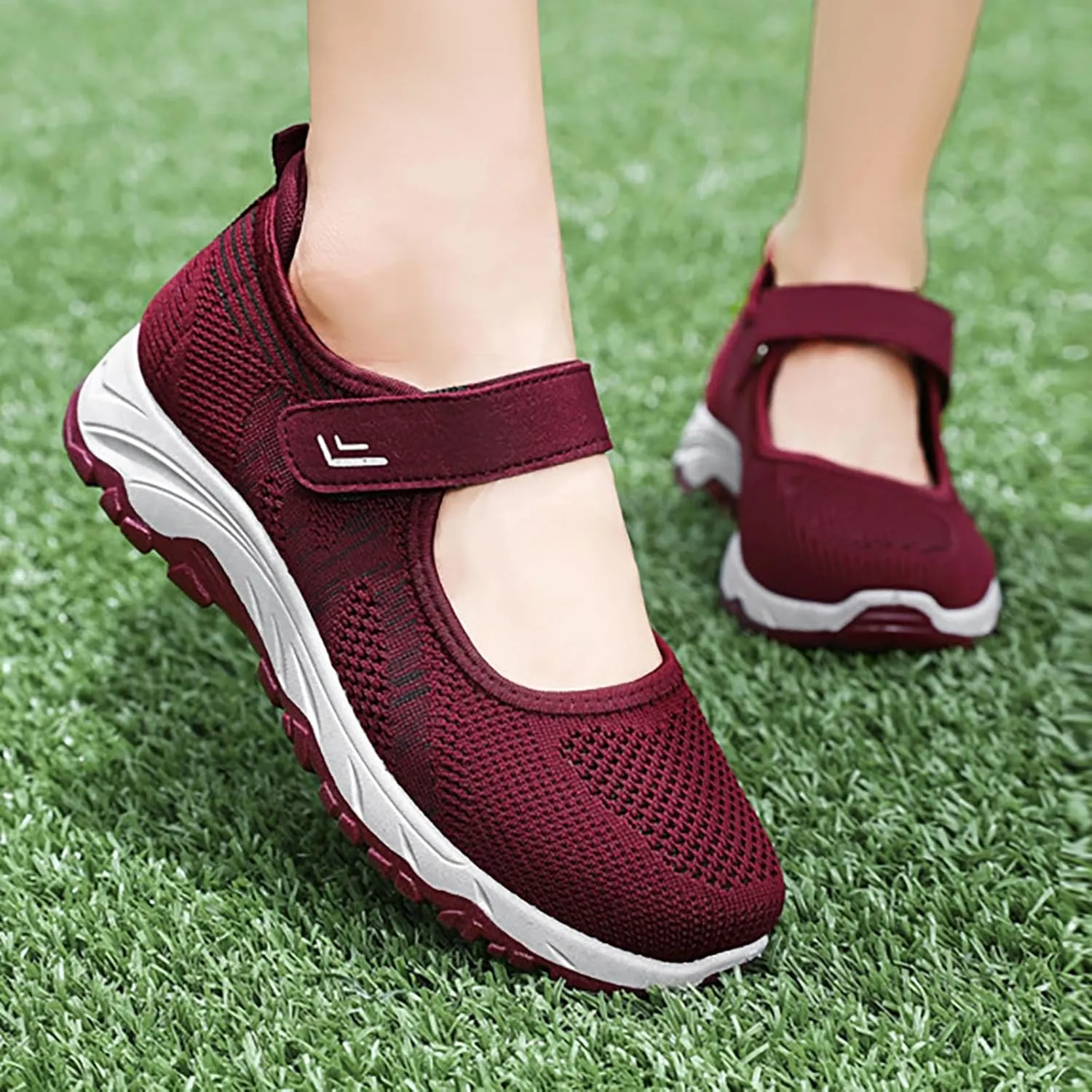 Womens Soft Orthopedic Slip-On Walking Shoes Mules for Women 2025 Fashion Woven Summer Slip on Breathable Casual Loafers Closed Toe Shoe with Arch-Support