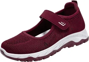 Womens Soft Orthopedic Slip-On Walking Shoes Mules for Women 2025 Fashion Woven Summer Slip on Breathable Casual Loafers Closed Toe Shoe with Arch-Support