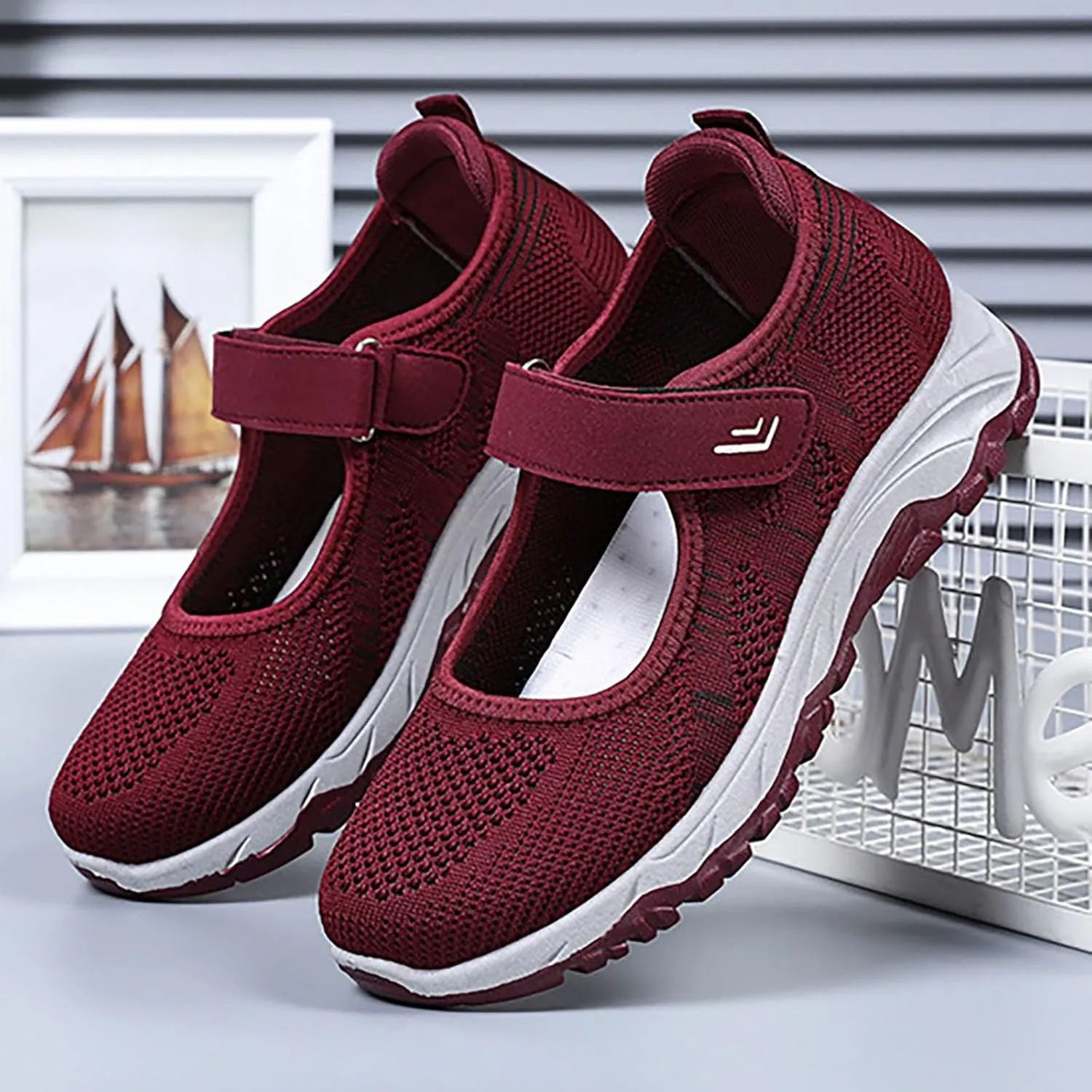 Womens Soft Orthopedic Slip-On Walking Shoes Mules for Women 2025 Fashion Woven Summer Slip on Breathable Casual Loafers Closed Toe Shoe with Arch-Support