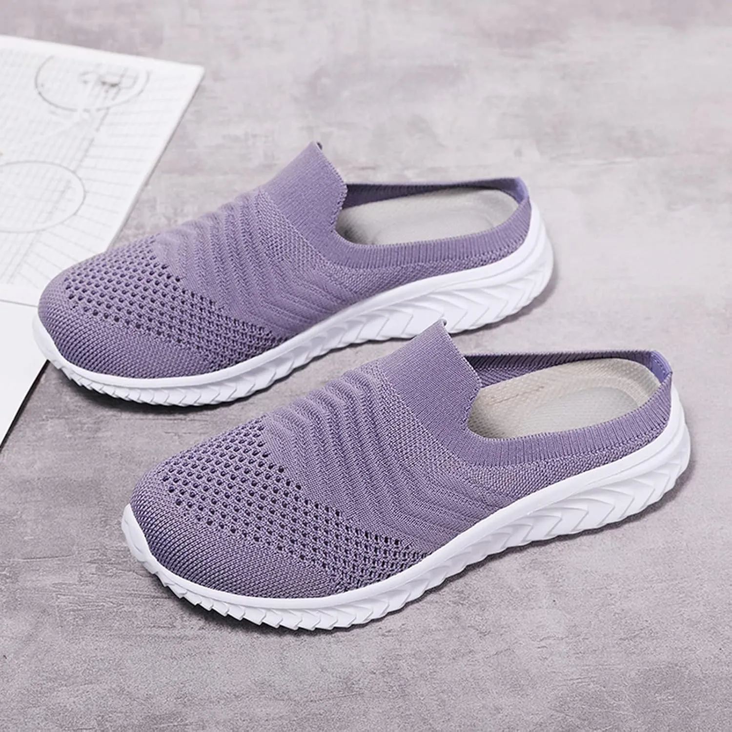 Womens Summer Breathable Mesh Slippers Slip On Shoes Women Lightweight Men's Casual Dress Shoes Men's Fashion Sneakers Slip On Tennis Shoe Loafers Dress Shoe